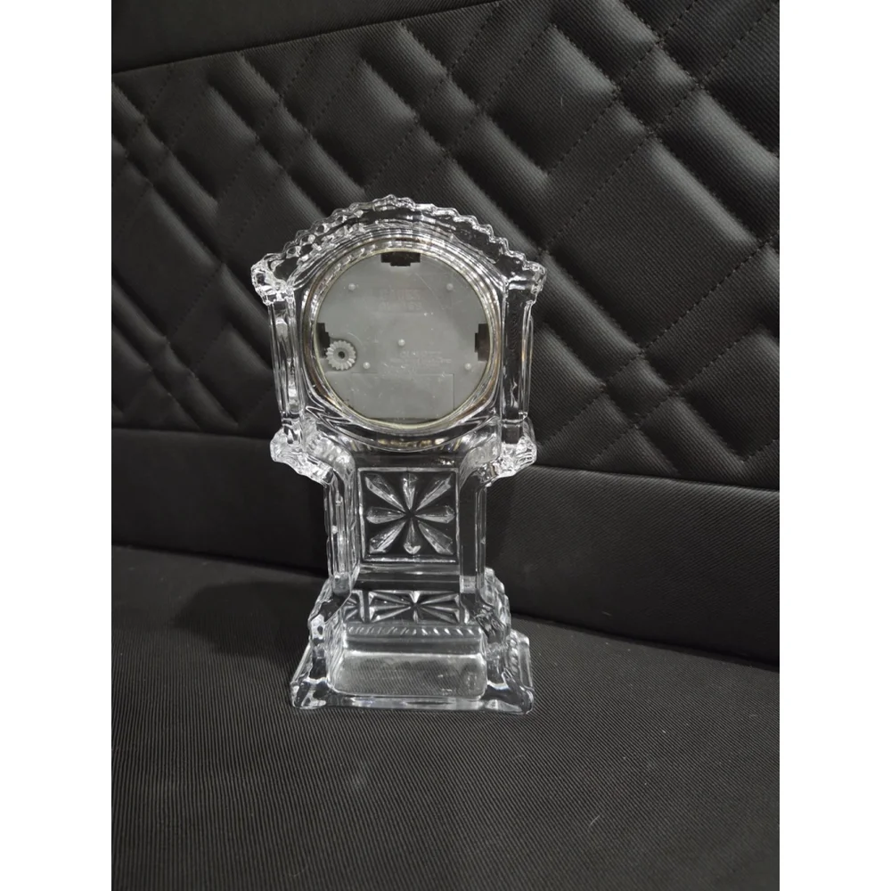 Vtg Godinger Crystal Legends Quartz Clock Tabletop Grandfather 24% Lead Crystal